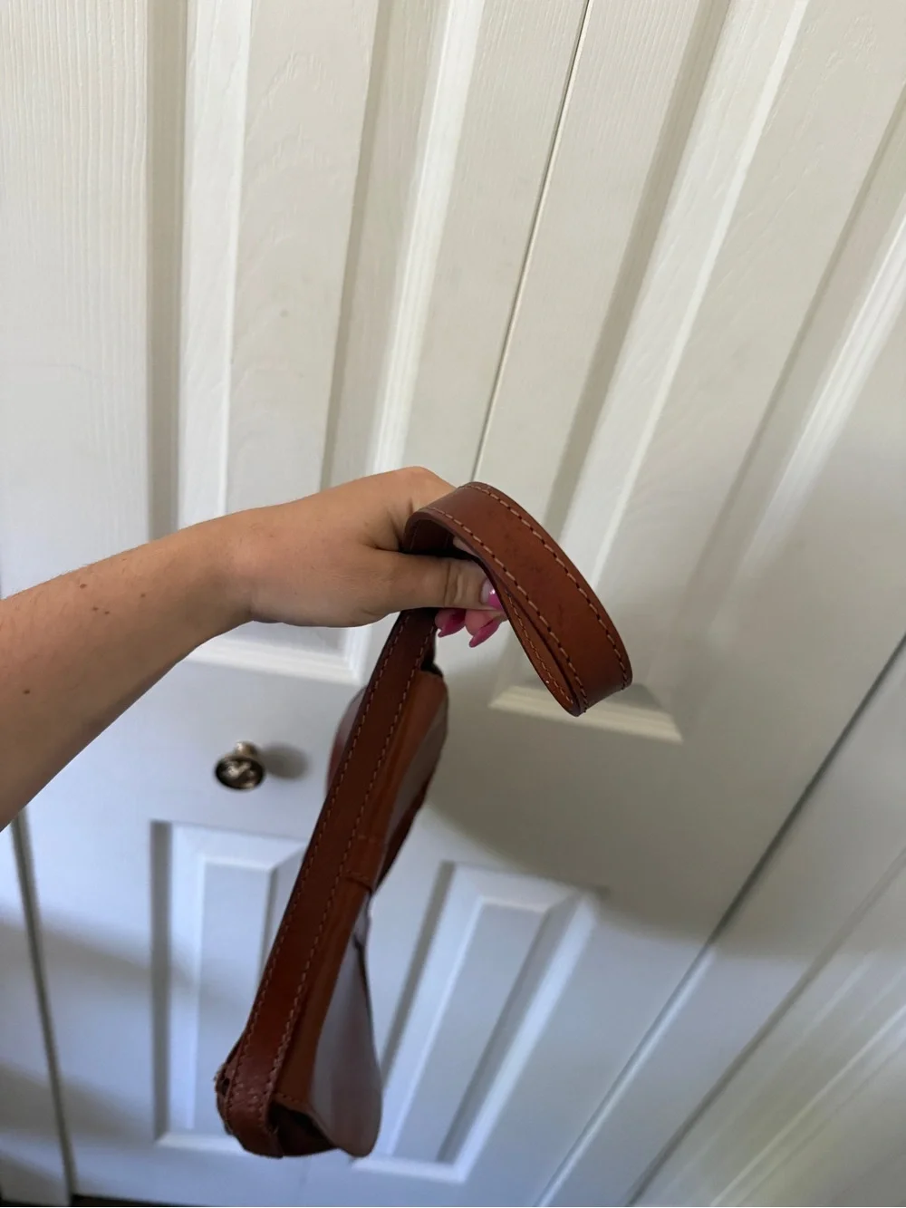 Classic Brown Leather Shoulder Bag